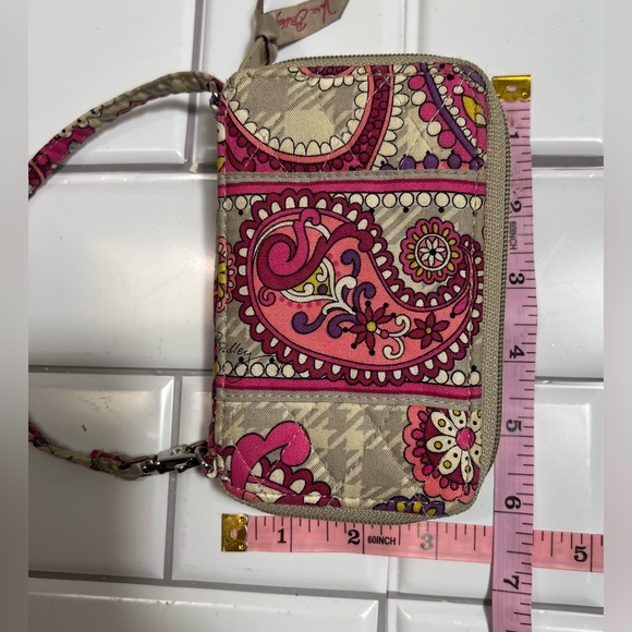 Vera Bradley Vibrant Paisley Wristlet with Strap - Picture 4 of 4